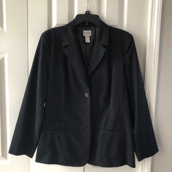 Chico's, Womens Blazer, Size 2 = 12, EUC, Black - Picture 2 of 6